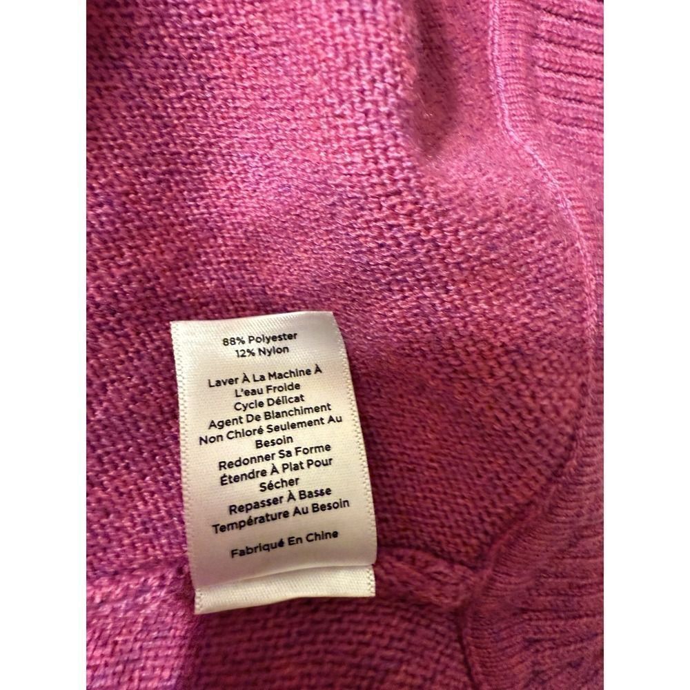 Talbots Bow Neck Poncho Cape Sweater. Womens. Pink. Sz M - Picture 14 of 16